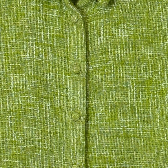 Zara Green Tweed Mini Dress - Picture 9 of 15